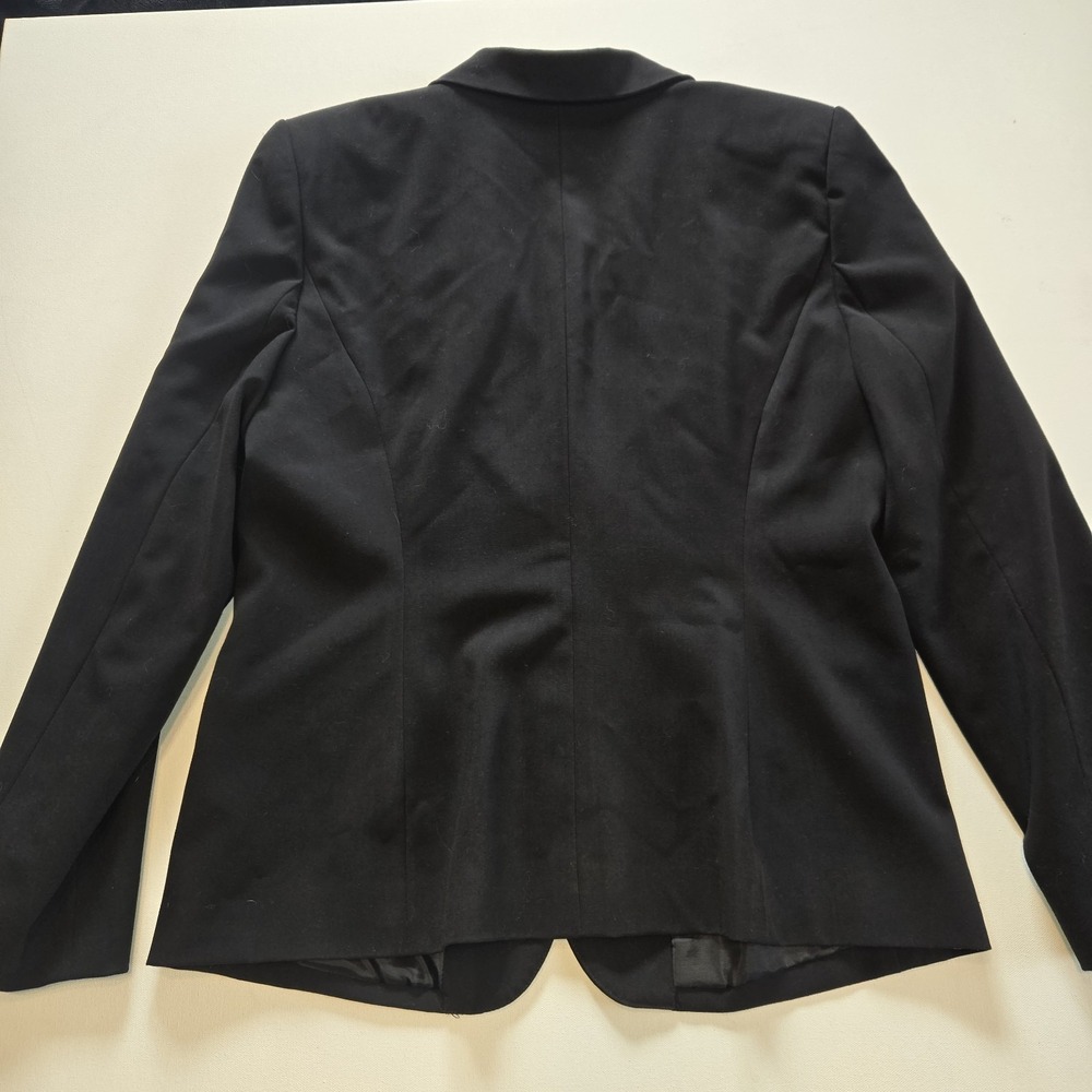 Chaus Black Three Button Notch Lapel Lined‎ Womens Classic Blazer Size 10 - Picture 7 of 11